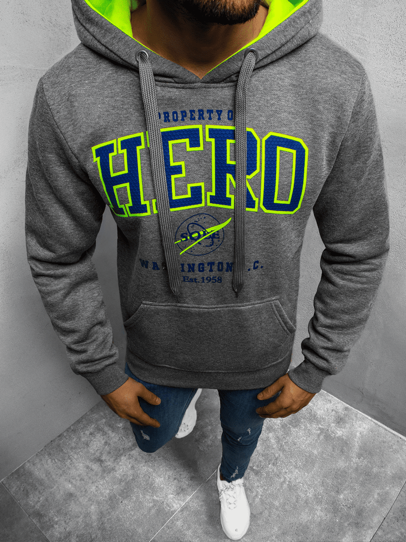 Bluza z kapturem męska grafitowa OZONEE JS/Y10056