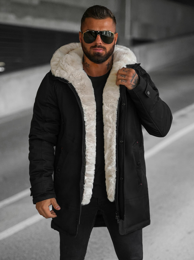 Куртка зимова чоловіча чорна OZONEE JS/22M319/392Z