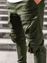 Spodnie męskie chino joggery khaki OZONEE G/2787