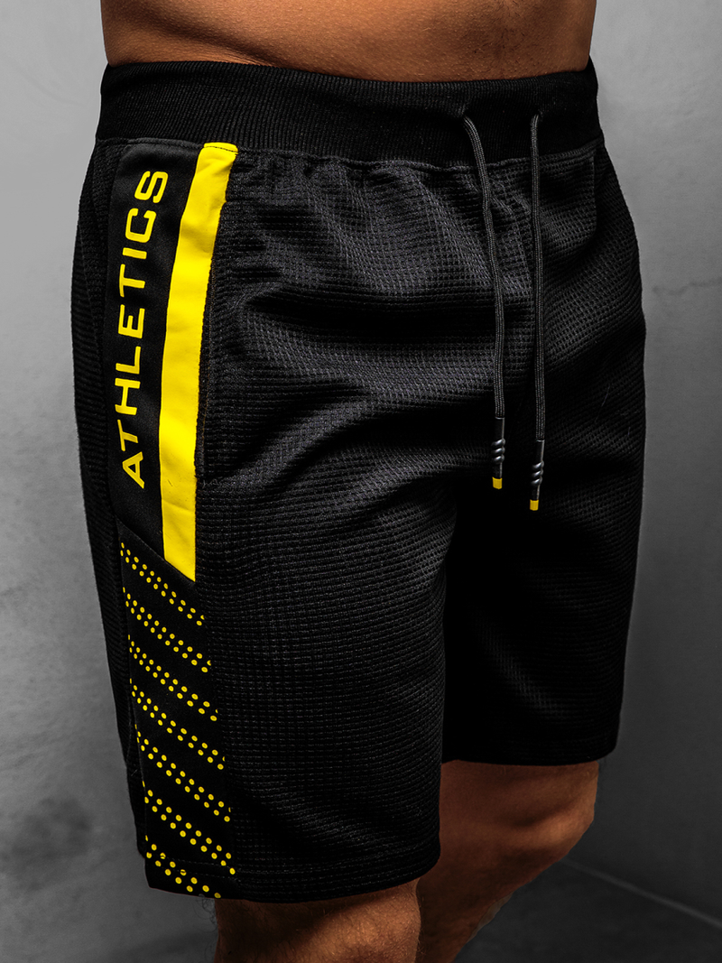 Spodenki dresowe męskie czarne OZONEE JS/KS2518Z