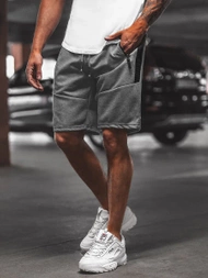 Spodenki dresowe męskie grafitowe OZONEE O/WW20013/3