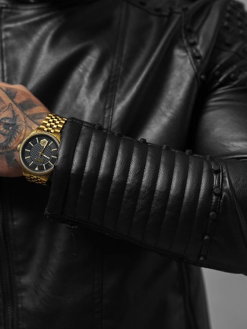 Куртка шкіряна чоловіча Чорна OZONEE O/8901