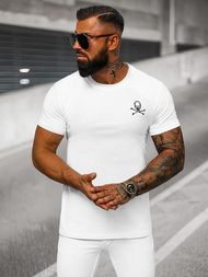 T-shirt męski slim fit biały OZONEE NB/MT3049