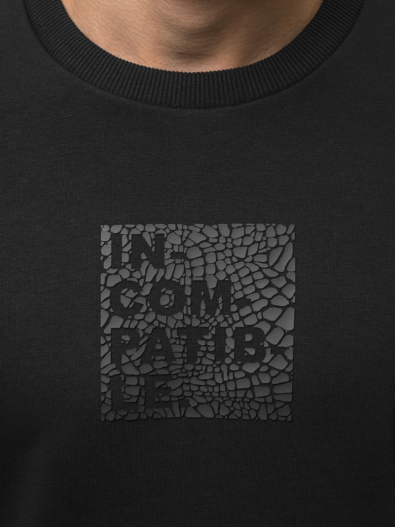 Bluza męska crewneck czarna OZONEE B/21402062