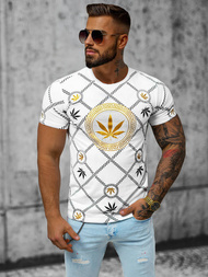 T-shirt męski biały OZONEE O/T130/1Z