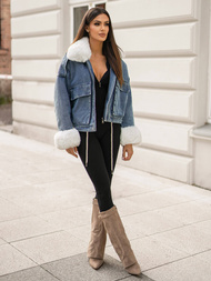 Kurtka damska jeansowa niebieska OZONEE JS/11Z8219