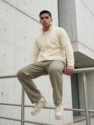 Bluza męska rozpinana ecru OZONEE JS/HH016/1