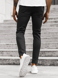 Spodnie jeansowe męskie czarne OZONEE DP/592