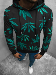 Bluza z kapturem męska czarna OZONEE O/BZ1003Z