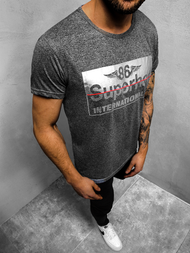 T-Shirt męski czarny OZONEE JS/KS2056Z