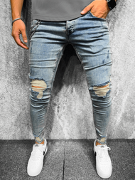 Spodnie jeansowe męskie niebieskie OZONEE O/B6316/1