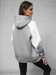 Bluza z kapturem oversize szara OZONEE O/SWE23027