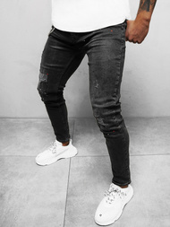 Spodnie jeansowe męskie czarne OZONEE O/WE1006