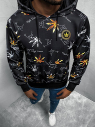 Bluza z kapturem męska czarna OZONEE O/HM518