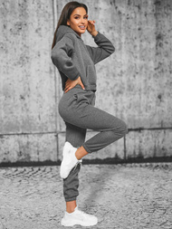 Жіночий спортивний костюм з двох частин графіт OZONEE JS/8C69/5