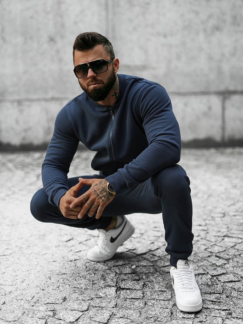 Спортивний костюм чоловічій tемно-cинiй OZONEE JS/8C76/25