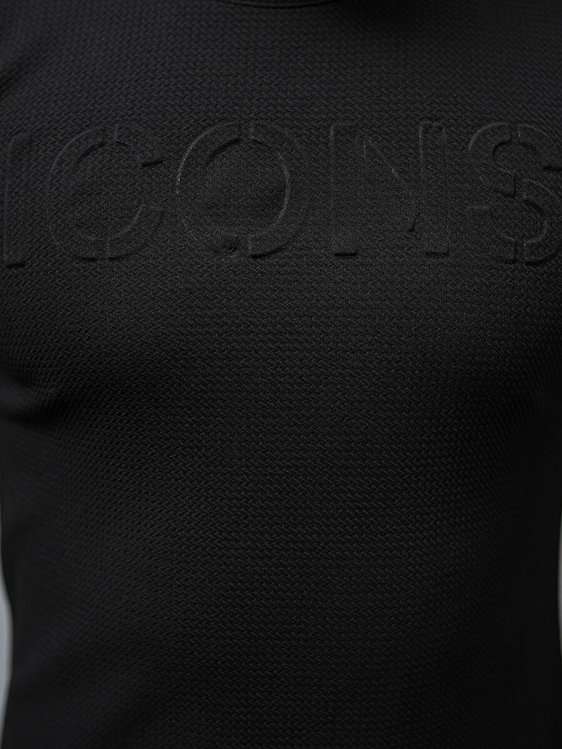 T-Shirt męski czarny OZONEE O/JW533B