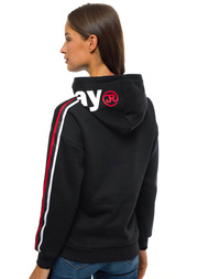 Bluza z kapturem damska czarna OZONEE JS/B26015
