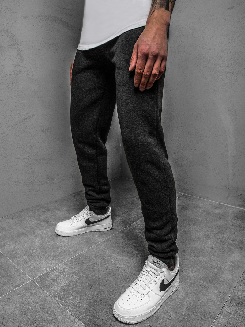 Spodnie dresowe męskie grafitowe OZONEE JS/YW006Z