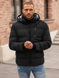 Kurtka zimowa męska pikowana czarna OZONEE JS/5M756/392Z