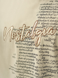 T-shirt męski loose fit beżowy OZONEE O/YN2/631