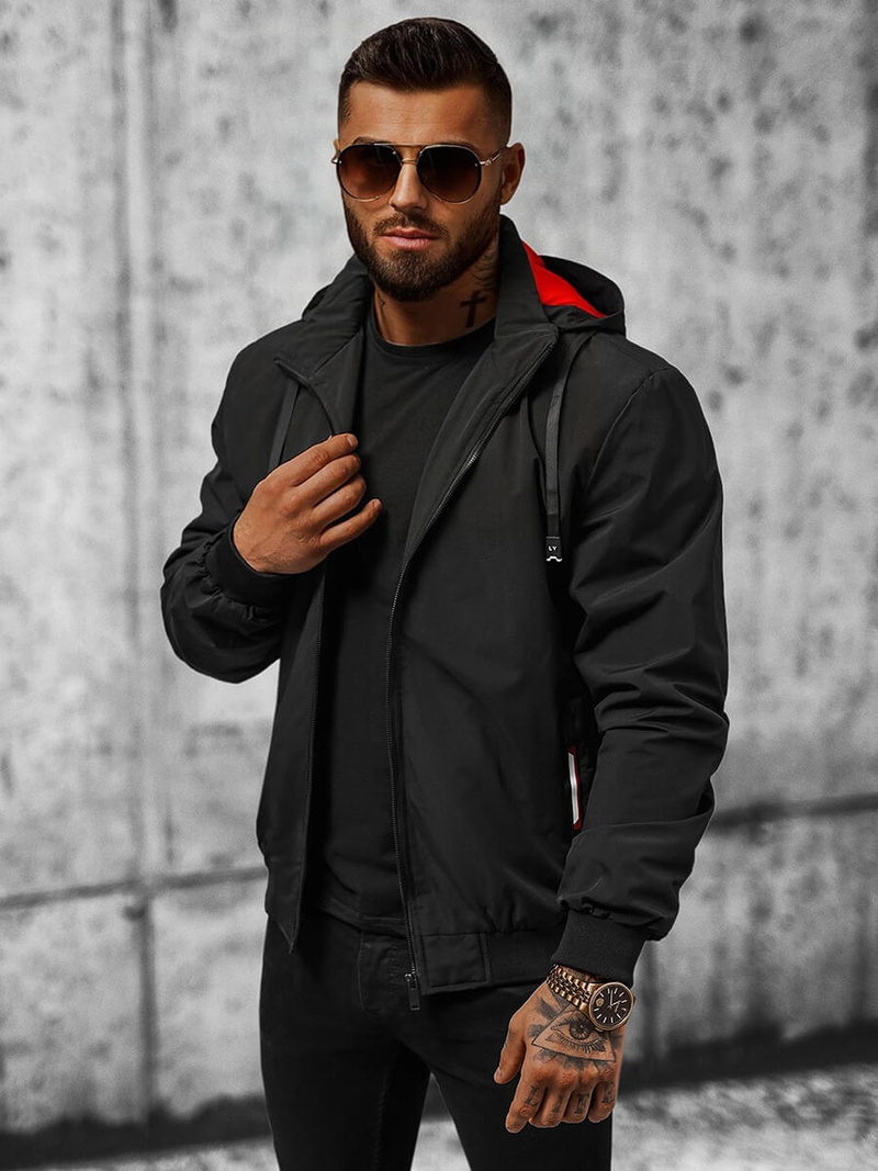 Kurtka męska czarna OZONEE JS/84M3016/392