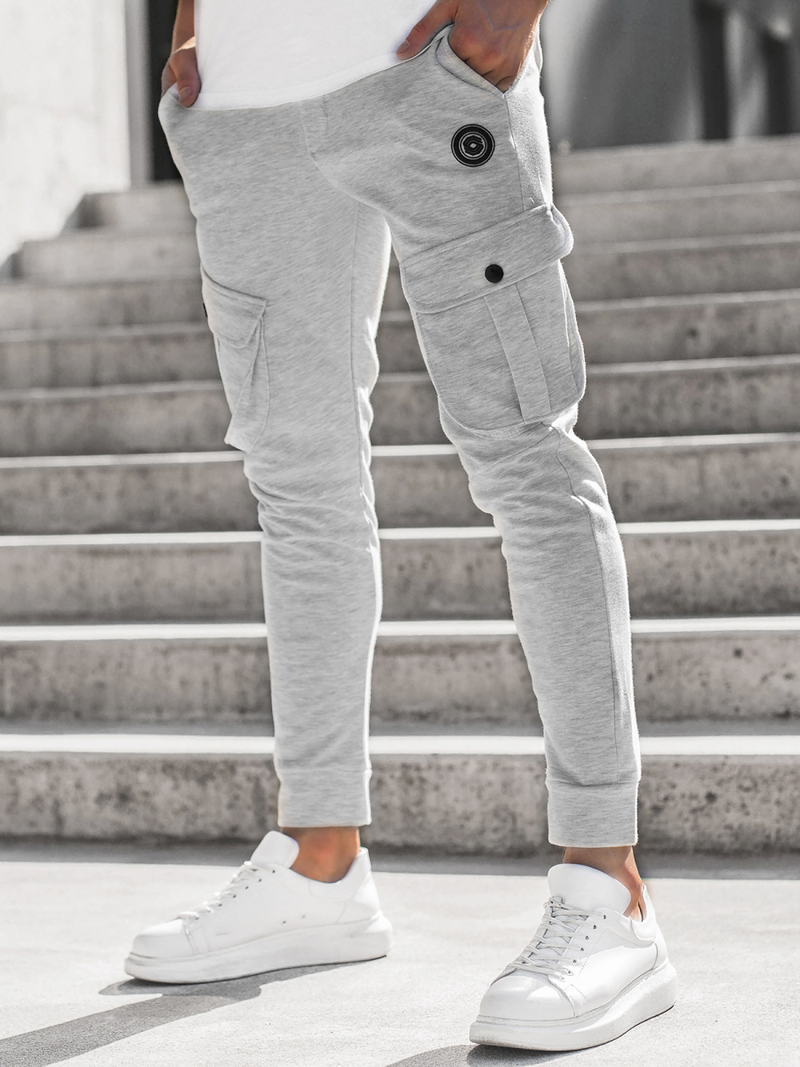 Spodnie dresowe męskie szare OZONEE C/316