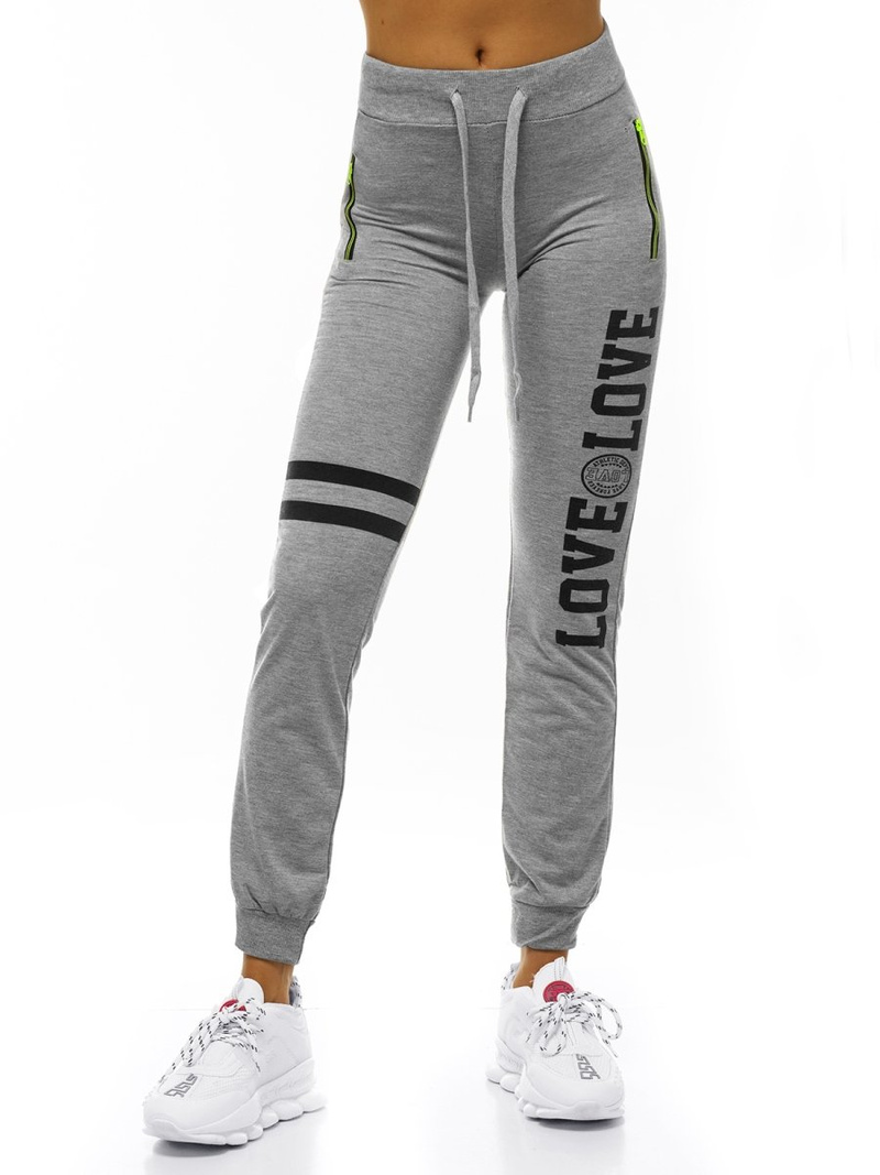 Spodnie dresowe damskie szare OZONEE O/9927