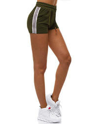 Spodenki dresowe damskie khaki OZONEE JS/1023/B7