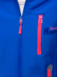 Kurtka softshell damska z kapturem niebieska OZONEE JS/HH029/9