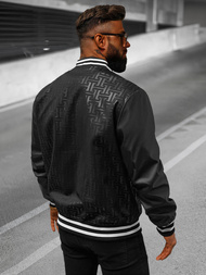 Kurtka przejściowa męska bomberka czarna OZONEE O/3A172Z