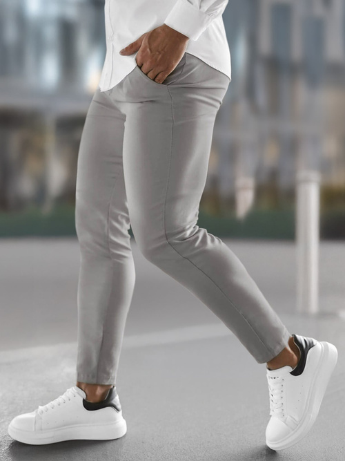 Spodnie męskie chino szare OZONEE O/P4049Z