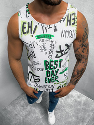 Майка чоловіча Бiло-Зелений OZONEE O/BL113Z