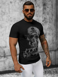 T-shirt męski slim fit czarny OZONEE NB/MT3025