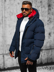 Kurtka zimowa męska pikowana granatowa OZONEE JS/5M771/215