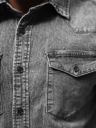 Чоловіча джинсова сорочка ciра OZONEE NB/MC710G