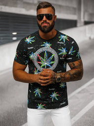 T-shirt męski czarny OZONEE O/T136/3