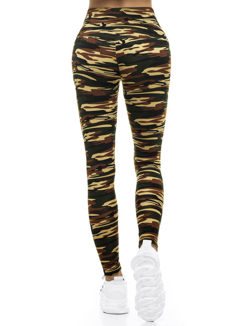 Legginsy damskie moro-beżowe OZONEE JS/YW01044/A70