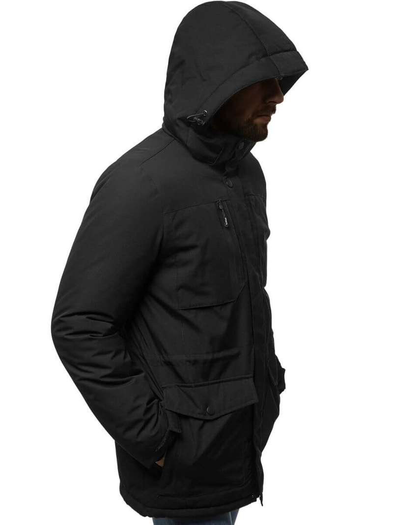 Kurtka zimowa męska czarna OZONEE O/9803