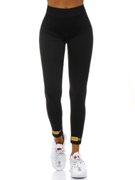 Legginsy damskie czarno-żółte OZONEE O/82330