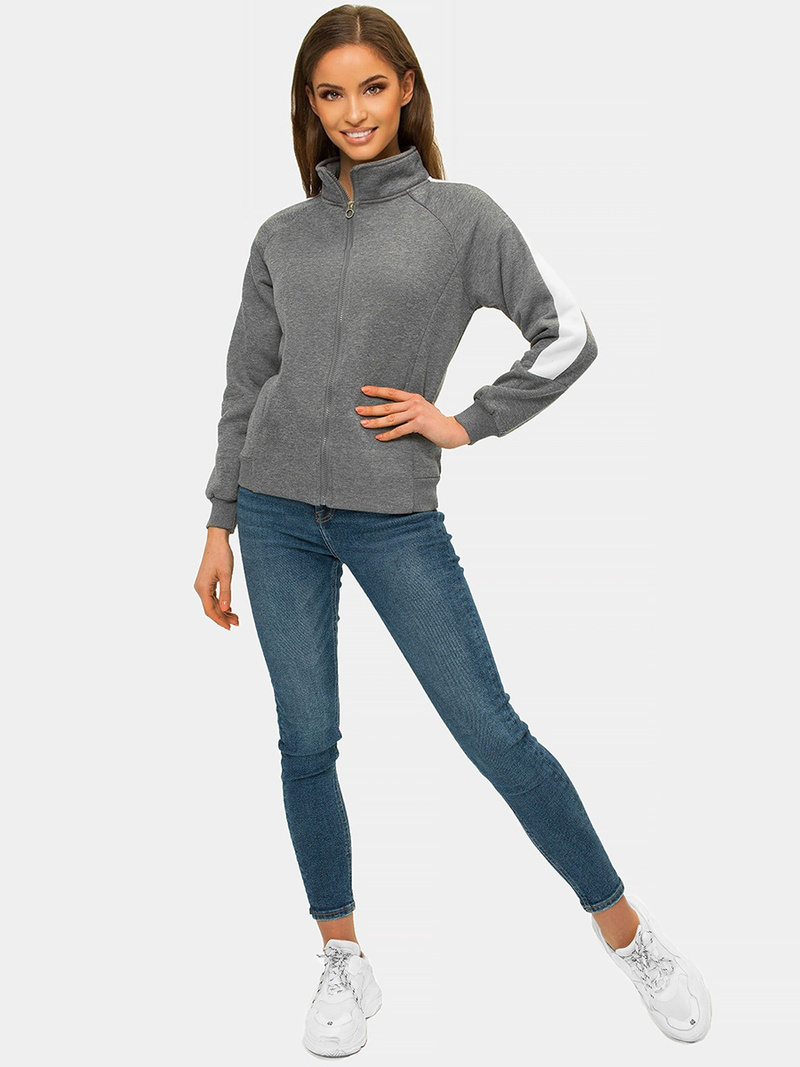 Bluza damska grafitowa OZONEE JS/B26038