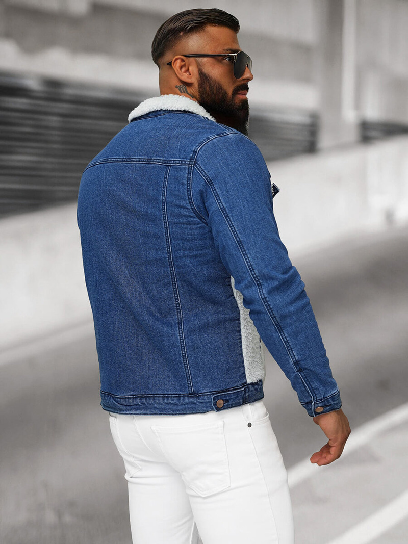 Чоловіча джинсова куртка Синя OZONEE NB/MJ533BZ