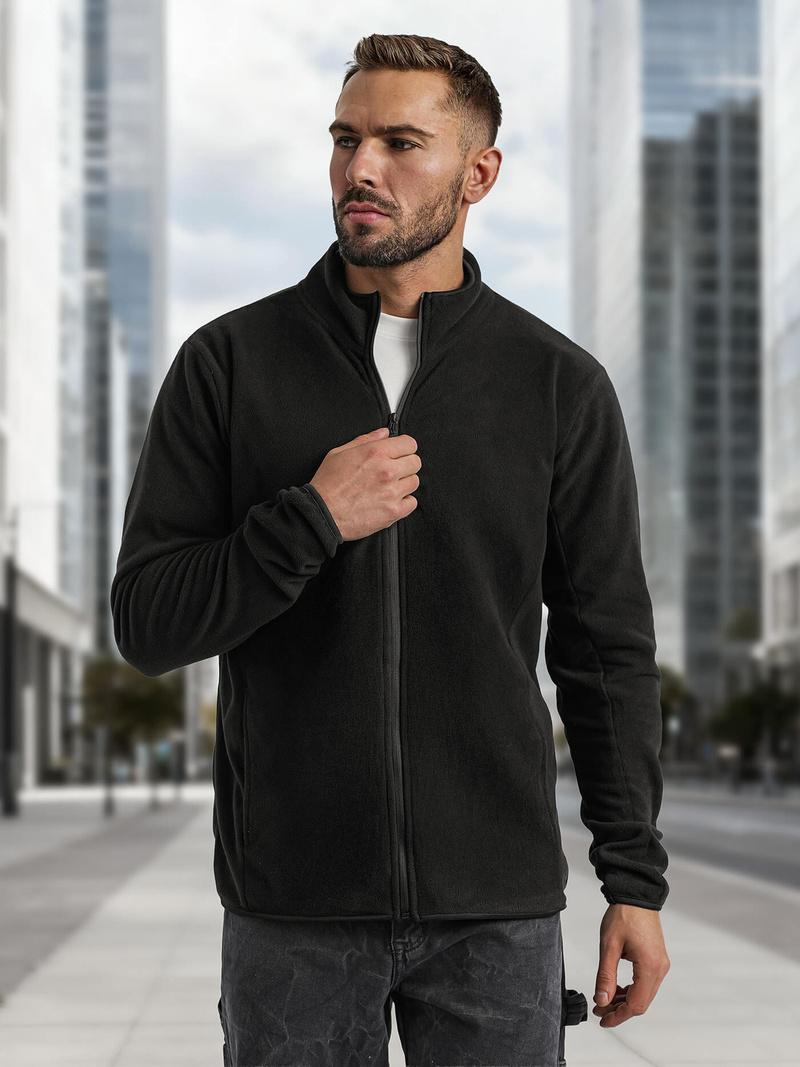 Bluza męska rozpinana czarna OZONEE JS/HH016/3