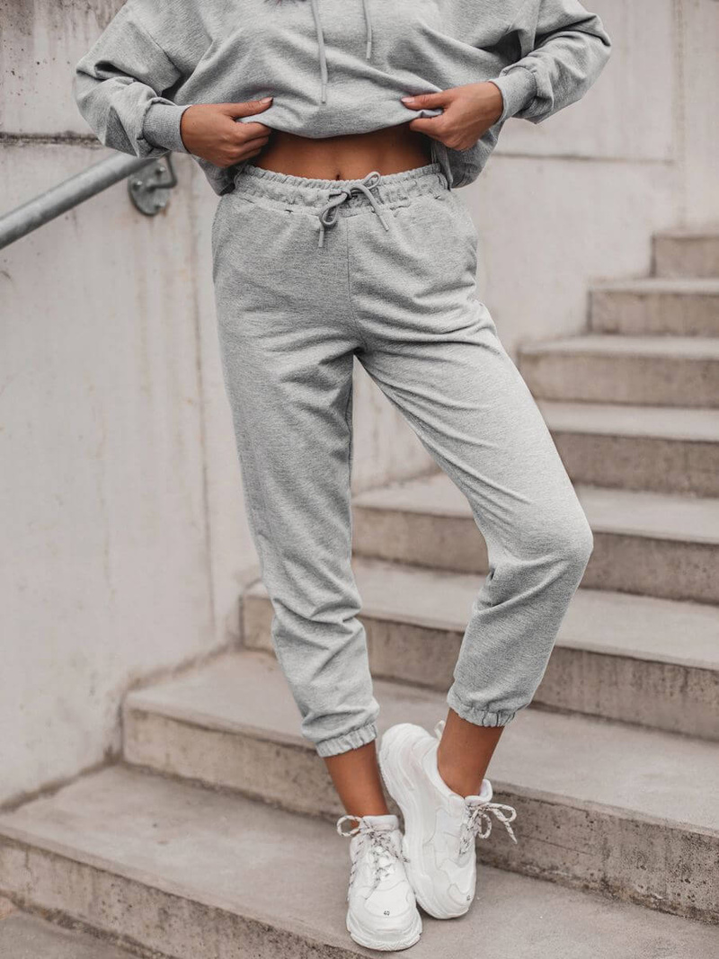 Жіночий спортивний костюм з двох частин Сiрий OZONEE O/MB2041/21