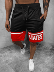 Spodenki dresowe męskie czarne OZONEE JS/68K10056