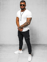 Spodnie męskie joggery czarne OZONEE O/E6979N