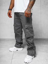 Spodnie męskie cargo wide leg grafitowe OZONEE O/G3016Z