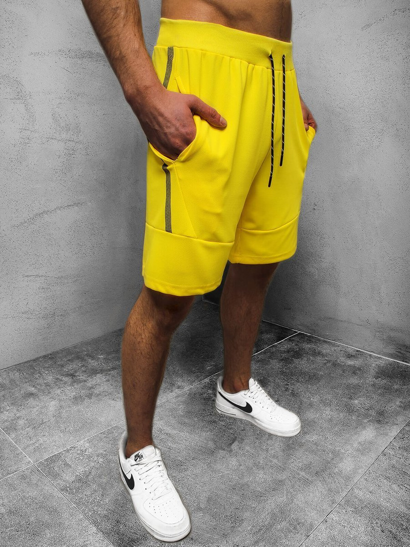 Spodenki dresowe męskie żółte OZONEE JS/KS2596