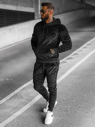 Спортивний костюм чоловічій чорний OZONEE O/3A81Z