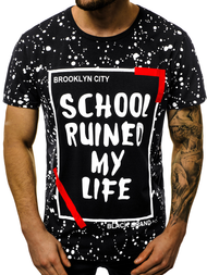 T-Shirt męski czarny OZONEE JS/KS1978